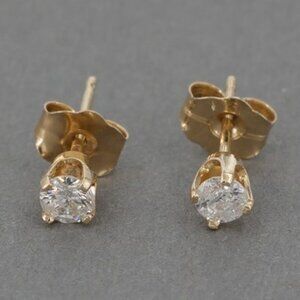 14K Diamond earrings 2.8mm